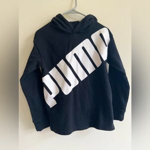 Boys Black & White Puma Hoodie M10-12. Great condition!